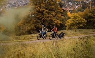Familie bei einer Radtour
